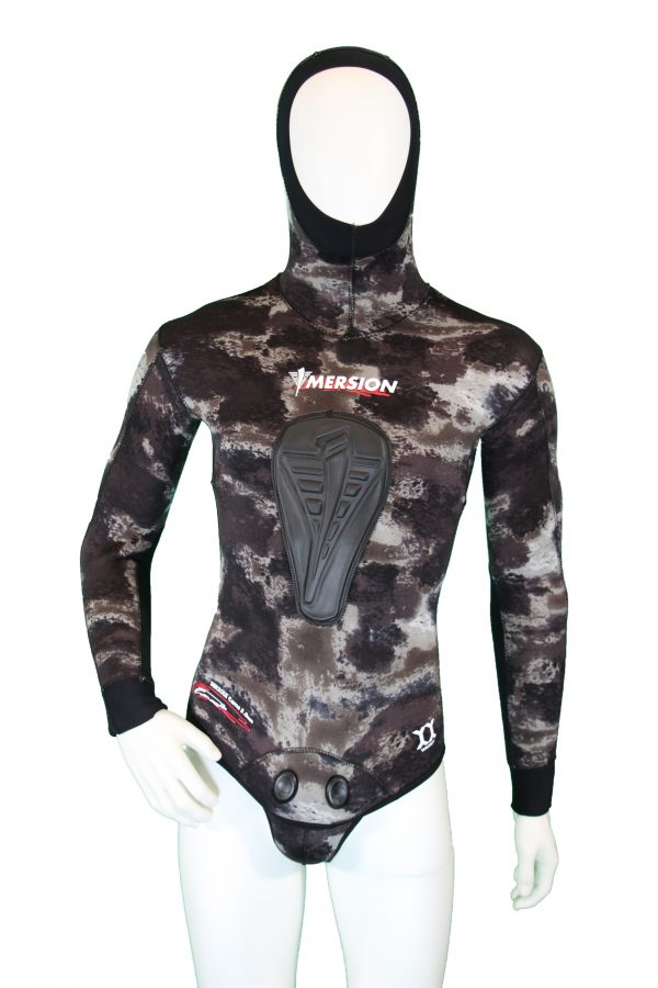 VESTE CAGOULE HOMME SERIOLE STRECHY 5 mm CAMO BLACK