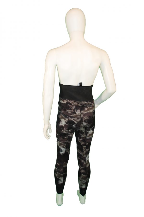PANTALON HOMME STANDARD SERIOLE STRECHY 7 mm CAMO BLACK – Image 2